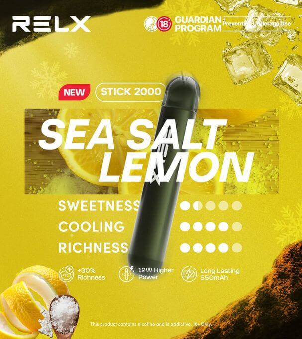 SGVape-RELX-STICK-2K-SEA-SALT-LEMON-SG-Vape-Party