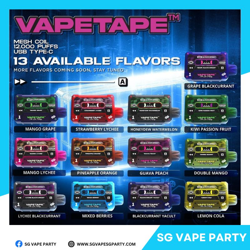 SGVape-VAPETAPE 12000 SG VAPE PARTY