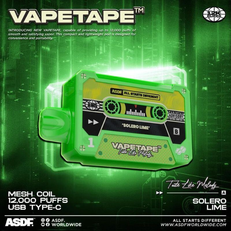 SGVape-VAPETAPE 12000 SOLERO LIME