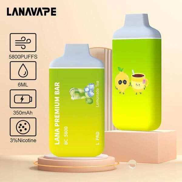 SGVape-LANA-PREMIUM-BAR-5800-PUFFS-LEMONADE-TEA-SG-Vape-Party