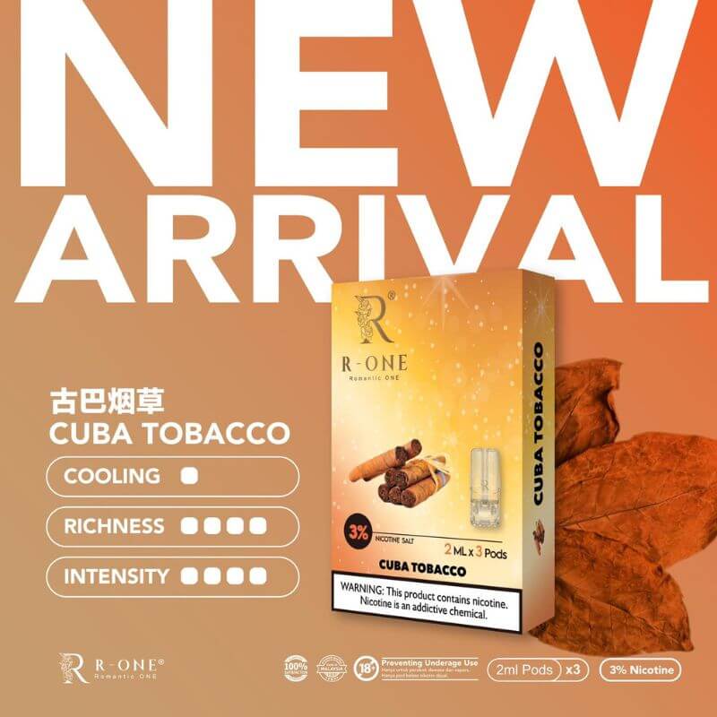 SGVape-R-ONE-PODS-CUBA-TOBACCO-SG-Vape-SG-Party
