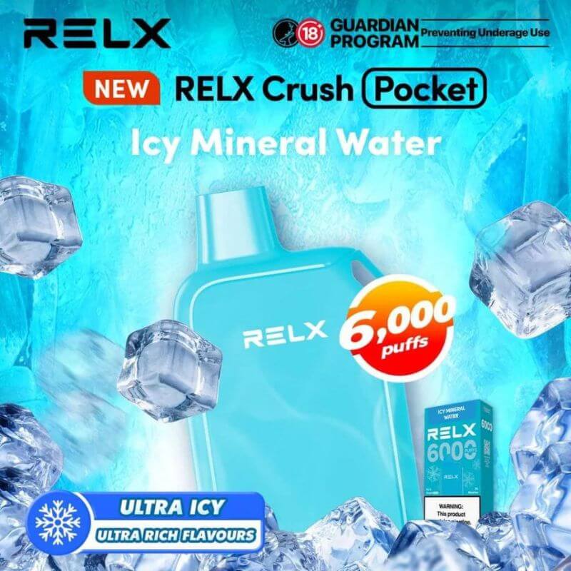 SGVape-RELX-CRUSH-6000-ICY-MINERAL-WATER-SG-VAPE-PARTY