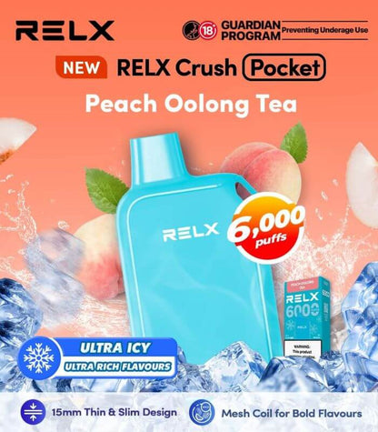SGVape-RELX-CRUSH-POCKET-6000-PEACH-OOLONG-TEA-SG-Vape-Party