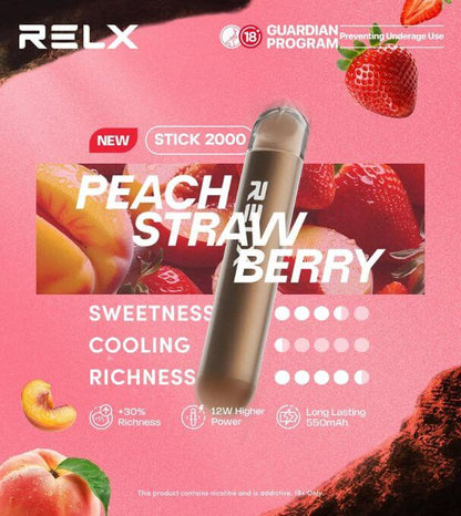 SGVape-RELX-STICK-2K-PEACH-STRAWBERRY-SG-Vape-Party