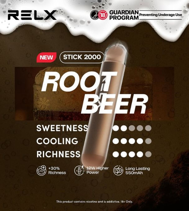 SGVape-RELX-STICK-2K-ROOT-BEER-SG-Vape-Party