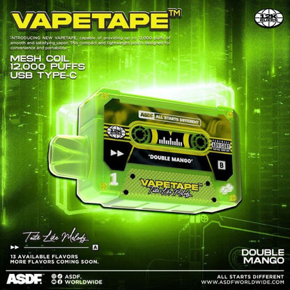 SGVape-VAPETAPE 12000 DOUBLE MANGO